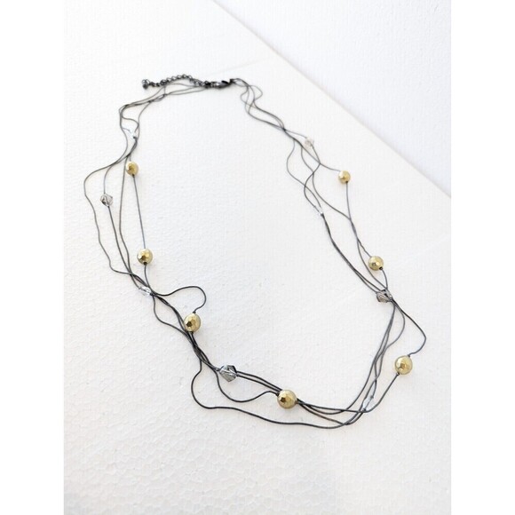 Chicos Necklace Womens 34" Adjustable Beaded Layered Boho Mature Casual - Picture 6 of 7
